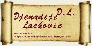 Đenadije Lacković vizit kartica